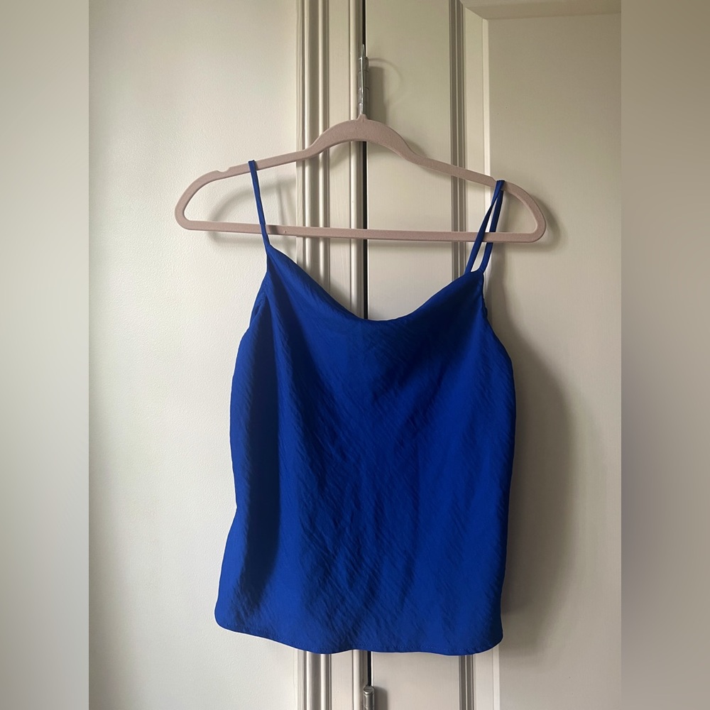Altard State Blue Cowl Top